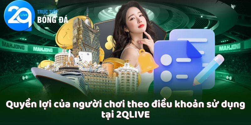 Quyền lợi của người chơi theo điều khoản sử dụng tại 2QLIVE